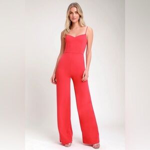 Tilia Hot Pink Wide-Leg Jumpsuit